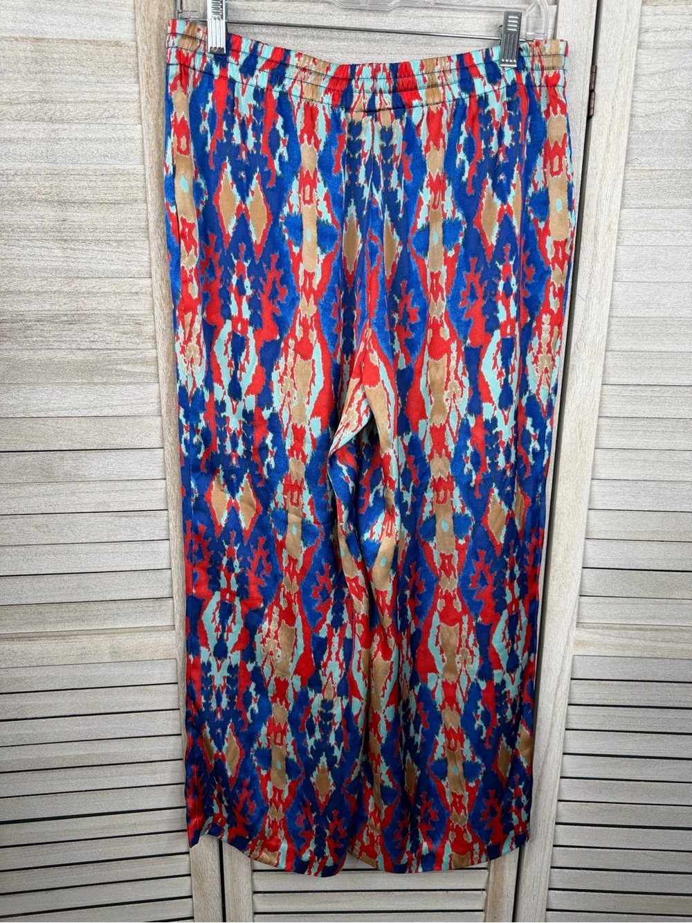 JONES NY (Signature) Women's Silky Ikat Print Pajama Set Multicolor-Small - Picture 3 of 5
